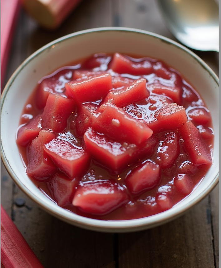 homemade rhubarb sauce