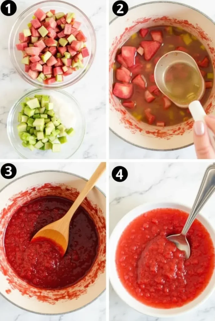 homemade rhubarb sauce